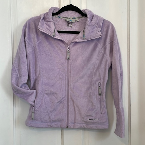 denali Tops - Denali Purple Fuzzy Fleece Full Zip Jacket